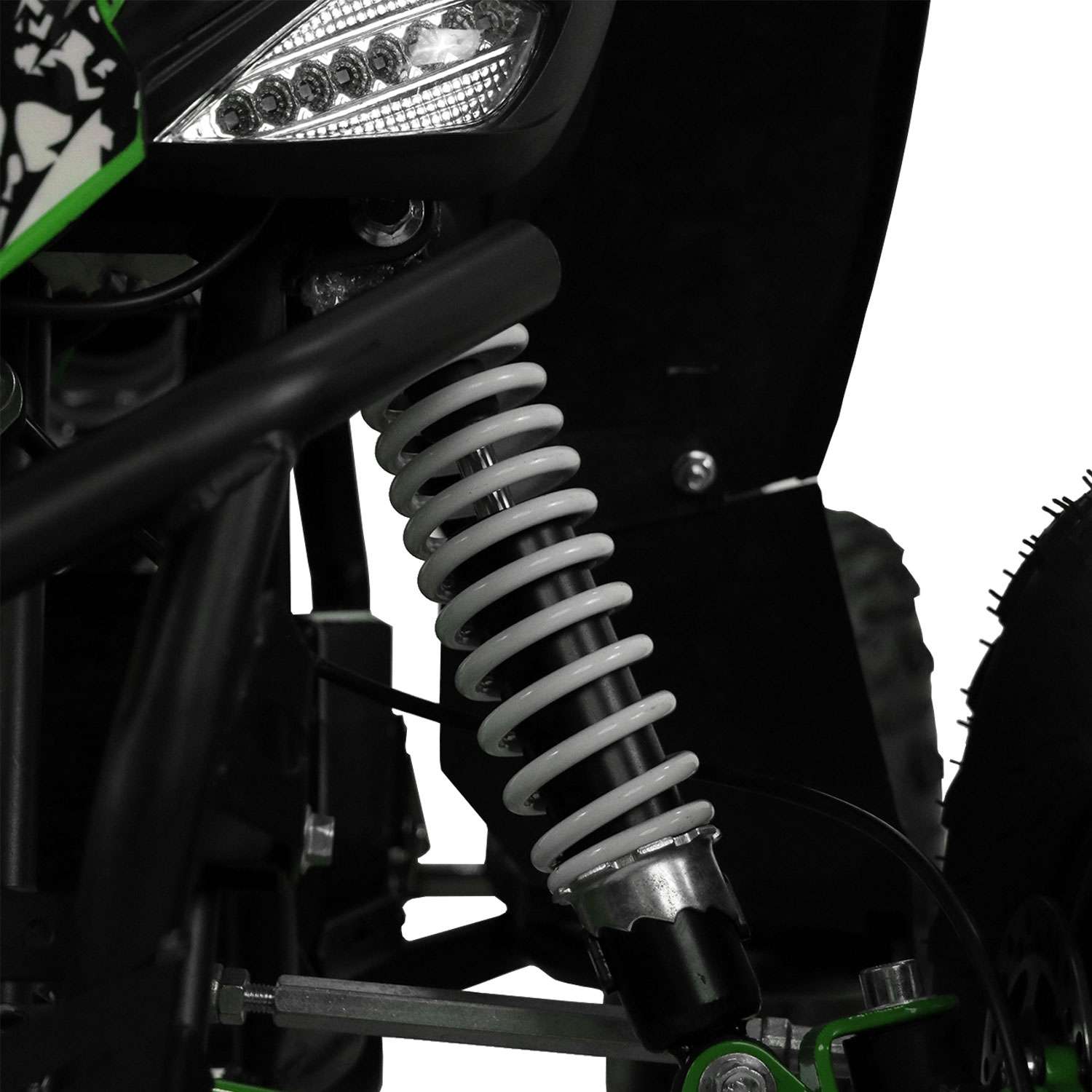 Front Oil Filled Shock absorbers and Rear Mono shock